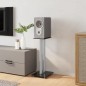 vidaXL Soportes altavoces 2 ud vidrio templado negro y plata 3 pilares vidaXL Soportes altavoces 2 ud vidrio templado negro y plata 3 pilares