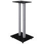 vidaXL Soportes altavoces 2 ud vidrio templado negro y plata 3 pilares vidaXL Soportes altavoces 2 ud vidrio templado negro y plata 3 pilares