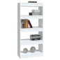 vidaXL Estantería madera contrachapada blanco brillante 60x30x135 cm vidaXL Estantería madera contrachapada blanco brillante 60x30x135 cm