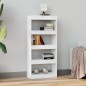 vidaXL Estantería madera contrachapada blanco brillante 60x30x135 cm vidaXL Estantería madera contrachapada blanco brillante 60x30x135 cm