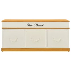 vidaXL Banco de entrada de almacenamiento mueble zapatero 