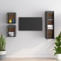 vidaXL Muebles para TV 3 piezas madera maciza de pino gris