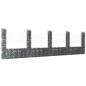 vidaXL Cesta de gaviones forma de U 5 postes de hierro 500x20x150 cm vidaXL Cesta de gaviones forma de U 5 postes de hierro 500x20x150 cm