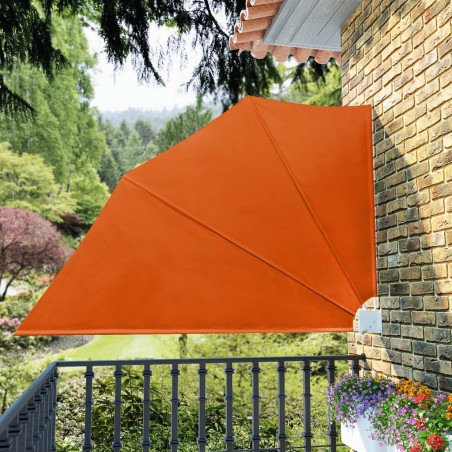 vidaXL Toldo lateral plegable de balcón color terracota 160x240 cm