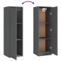 vidaXL Muebles para TV 3 piezas madera maciza de pino gris