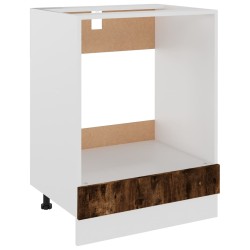 vidaXL Armario de horno madera ingeniería roble ahumado 60x46x81,5 cm