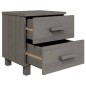 vidaXL Mesita de noche HAMAR pino macizo gris claro 40x35x44,5 cm vidaXL Mesita de noche HAMAR pino macizo gris claro 40x35x44,5 cm