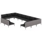 vidaXL Sofás de jardín 12 pzas cojines ratán sintético gris oscuro vidaXL Sofás de jardín 12 pzas cojines ratán sintético gris oscuro