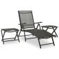 vidaXL Set de muebles de jardín 3 piezas textilene aluminio negro vidaXL Set de muebles de jardín 3 piezas textilene aluminio negro