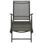 vidaXL Set de muebles de jardín 3 piezas textilene aluminio negro vidaXL Set de muebles de jardín 3 piezas textilene aluminio negro