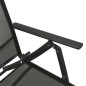 vidaXL Set de muebles de jardín 3 piezas textilene aluminio negro vidaXL Set de muebles de jardín 3 piezas textilene aluminio negro