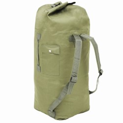 vidaXL Bolso de lona estilo militar 85 L verde oliva