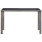 vidaXL Mesa de jardín de ratán sintético gris antracita 123x60x74 cm