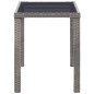 vidaXL Mesa de jardín de ratán sintético gris antracita 123x60x74 cm