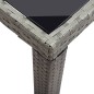 vidaXL Mesa de jardín de ratán sintético gris antracita 123x60x74 cm