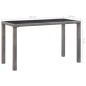 vidaXL Mesa de jardín de ratán sintético gris antracita 123x60x74 cm