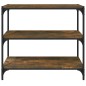 vidaXL Estantería contrachapada y acero roble ahumado 80x33x70,5 cm vidaXL Estantería contrachapada y acero roble ahumado 80x33x70,5 cm