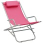 vidaXL Sillas mecedoras 2 unidades acero rosa vidaXL Sillas mecedoras 2 unidades acero rosa