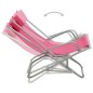 vidaXL Sillas mecedoras 2 unidades acero rosa vidaXL Sillas mecedoras 2 unidades acero rosa