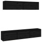 vidaXL Muebles para TV 5 piezas madera maciza de pino negro vidaXL Muebles para TV 5 piezas madera maciza de pino negro