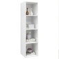 vidaXL Mueble TV pared contrachapada blanco brillo 37x37x142,5 cm vidaXL Mueble TV pared contrachapada blanco brillo 37x37x142,5 cm