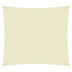 vidaXL Toldo de vela rectangular tela Oxford color crema 3,5x4,5 m