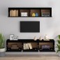 vidaXL Muebles para TV 5 piezas madera maciza de pino negro vidaXL Muebles para TV 5 piezas madera maciza de pino negro