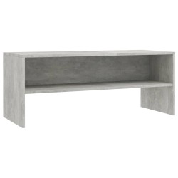 vidaXL Mueble de TV madera contrachapada gris hormigón 100x40x40 cm