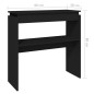 vidaXL Mesa consola madera contrachapada negro 80x30x80 cm vidaXL Mesa consola madera contrachapada negro 80x30x80 cm