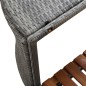 vidaXL Borde cuadrado bañera hidromasaje ratán PE gris 268x268x55 cm
