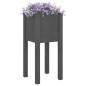 vidaXL Jardineras 2 unidades madera maciza de pino gris 31x31x70 cm vidaXL Jardineras 2 unidades madera maciza de pino gris 31x31x70 cm