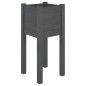 vidaXL Jardineras 2 unidades madera maciza de pino gris 31x31x70 cm vidaXL Jardineras 2 unidades madera maciza de pino gris 31x31x70 cm