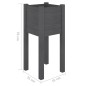 vidaXL Jardineras 2 unidades madera maciza de pino gris 31x31x70 cm vidaXL Jardineras 2 unidades madera maciza de pino gris 31x31x70 cm