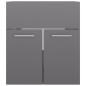 vidaXL Armario para lavabo contrachapada gris brillo 41x38,5x46 cm vidaXL Armario para lavabo contrachapada gris brillo 41x38,5x46 cm