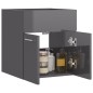 vidaXL Armario para lavabo contrachapada gris brillo 41x38,5x46 cm vidaXL Armario para lavabo contrachapada gris brillo 41x38,5x46 cm