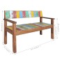 vidaXL Banco de madera maciza reciclada 115 cm vidaXL Banco de madera maciza reciclada 115 cm