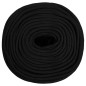 vidaXL Cuerda de trabajo poliéster negro 8 mm 50 m vidaXL Cuerda de trabajo poliéster negro 8 mm 50 m