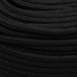vidaXL Cuerda de trabajo poliéster negro 8 mm 50 m vidaXL Cuerda de trabajo poliéster negro 8 mm 50 m