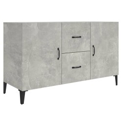 vidaXL Aparador de madera de ingeniería gris hormigón 100x36x60 cm