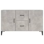 vidaXL Aparador de madera de ingeniería gris hormigón 100x36x60 cm