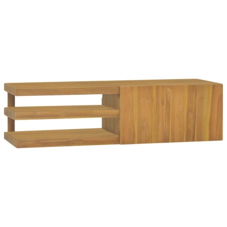vidaXL Armario de baño de pared madera maciza de teca 110x40x30 cm