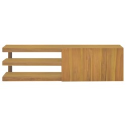 vidaXL Armario de baño de pared madera maciza de teca 110x40x30 cm