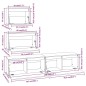 vidaXL Muebles para TV 4 piezas madera maciza de pino blanco vidaXL Muebles para TV 4 piezas madera maciza de pino blanco