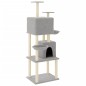 vidaXL Rascador para gatos con postes de sisal gris claro 180 cm vidaXL Rascador para gatos con postes de sisal gris claro 180 cm