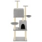 vidaXL Rascador para gatos con postes de sisal gris claro 180 cm vidaXL Rascador para gatos con postes de sisal gris claro 180 cm