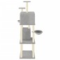 vidaXL Rascador para gatos con postes de sisal gris claro 180 cm vidaXL Rascador para gatos con postes de sisal gris claro 180 cm