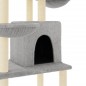 vidaXL Rascador para gatos con postes de sisal gris claro 180 cm vidaXL Rascador para gatos con postes de sisal gris claro 180 cm
