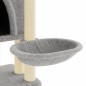 vidaXL Rascador para gatos con postes de sisal gris claro 180 cm vidaXL Rascador para gatos con postes de sisal gris claro 180 cm