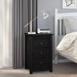 vidaXL Mesita de noche madera maciza de pino negro 40x35x61,5 cm vidaXL Mesita de noche madera maciza de pino negro 40x35x61,5 cm