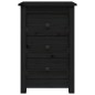 vidaXL Mesita de noche madera maciza de pino negro 40x35x61,5 cm vidaXL Mesita de noche madera maciza de pino negro 40x35x61,5 cm